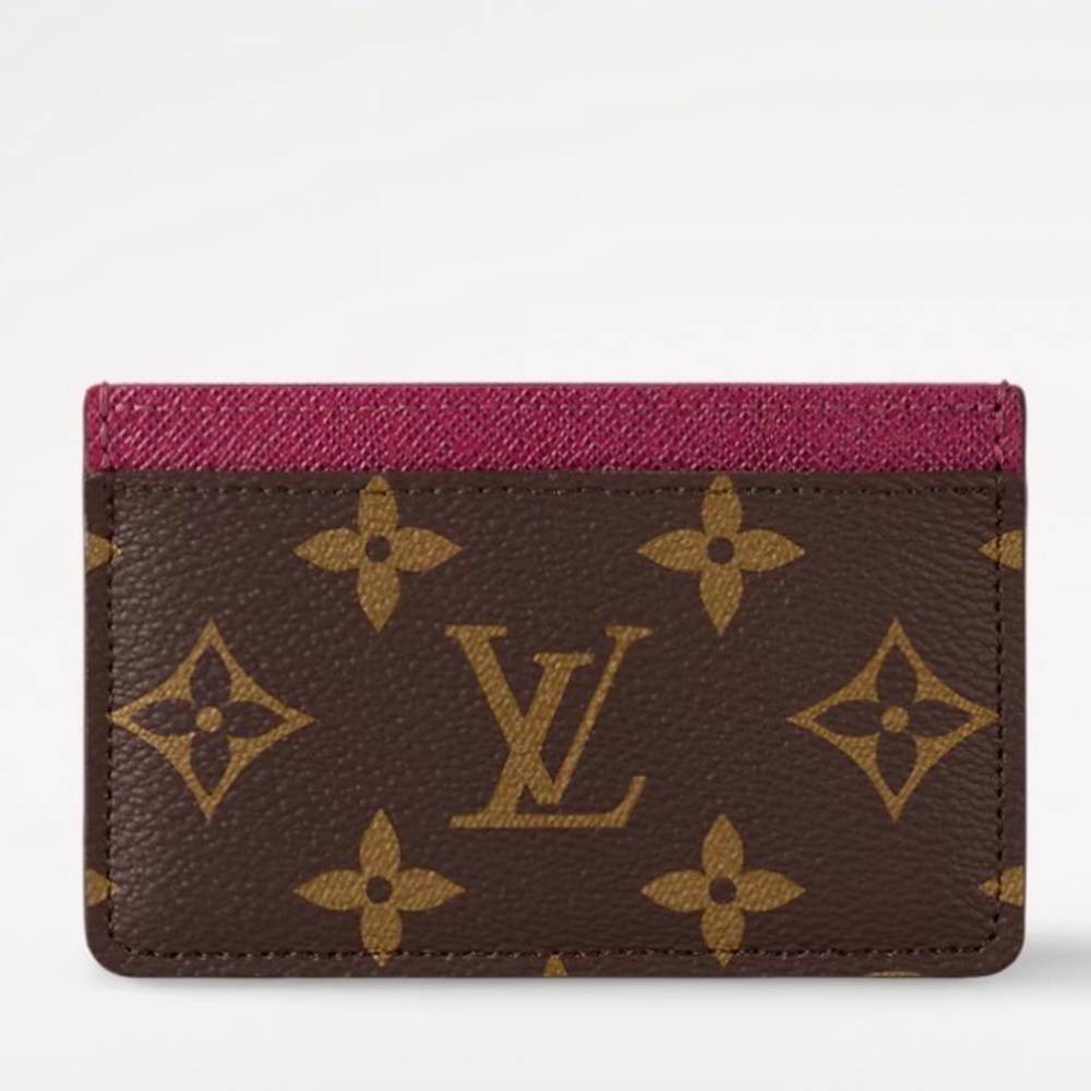 Louis Vuitton Monogram Fuschia Card Holder Wallet – 100% Authentic